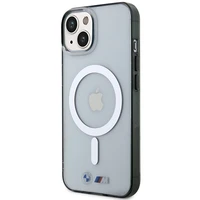 BMW BMHMP14SHCRS iPhone 14 6.1" apvalks caurspīdīgs cietais apvalks Sudraba Gredzens MagSafe