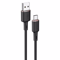 Acefast USB kabelis - USB Type C 1.2m, 3A melns (C2-04 melns)
