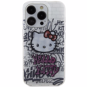 Hello Kitty IML Kitty On Bricks Graffiti viedtālruņa apvalks iPhone 14 Pro Max - balts