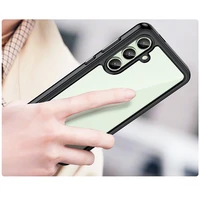 Kosmosa viedtālruņa apvalks ar gēla rāmi Samsung Galaxy S24 FE - melns