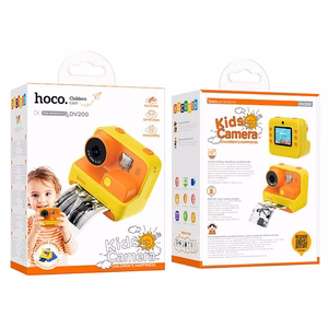 Digitālā bērnu kamera ar printeri Hoco 1MP 2,0" HD Ready DV200 dzeltena