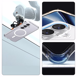 Spigen Ultra Hybrid Mag MagSafe maciņš priekš Samsung Galaxy S26 Plus caurspīdīgs un balts