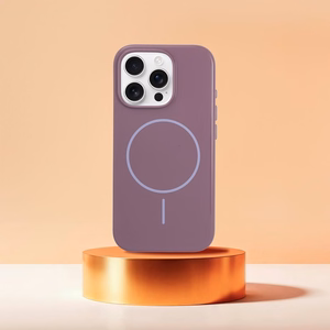 Glancēts magnētiskais apvalks, saderīgs ar MagSafe, IPHONE 15 violets