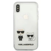 Karl Lagerfeld Karl & Choupette iPhone Xs Max viedtālruņa apvalks - caurspīdīgs
