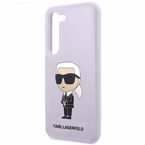 Karl Lagerfeld KLHCS23MSNIKBCU S23+ S916 cietais apvalks violets/violets Silikona Ikonik