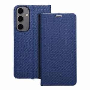 Флип-чехол для Samsung S24 FE Luna Book Carbon синий