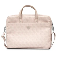 Guess Saffiano 4G Triangle Logo soma 16'' klēpjdatoram - rozā