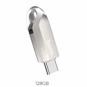 Флешка 128ГБ USB 3.0 (USB A + USB C) Hoco UD8 никель