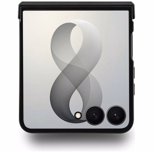 Melns Karl Lagerfeld Karl & Choupette Pins MagSafe vāciņš Samsung Galaxy Z Flip8 tālrunim