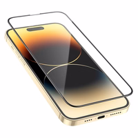 Borofone aizsargstikls BF8 Diamond Armor pilnekrāna 5D liels loks Iphone 14 Pro - 10 gabali