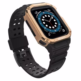 Protect siksniņa Apple Watch 38/40/41mm bruņots apvalks siksniņa - melns, rozā zelts
