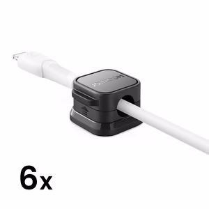 Magnētiskais kabeļu turētājs Joyroom JR-ZS368 6 gab. (melns)