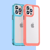 Outer Space viedtālruņa apvalks iPhone 12 Pro Max cietais vāks ar gēla rāmi zila