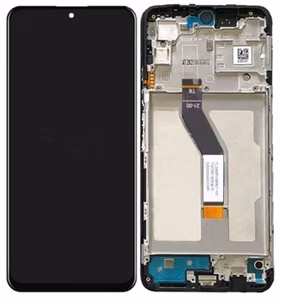 LCD screen Xiaomi Poco M4 Pro 5G/Redmi Note 11S 5G/Redmi Note 11T 5G ar touch screen ar frame Melns ORG