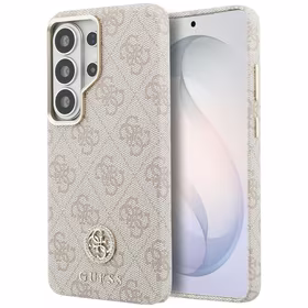 Guess maciņš 4G Rhinestone Round Logo MagSafe for Samsung Galaxy S26 Ultra rozā