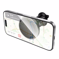 Borofone Automašīnas turētājs BH224 Flash magnētiskais ar indukcijas uzlādi uz ventilācijas atveri melns