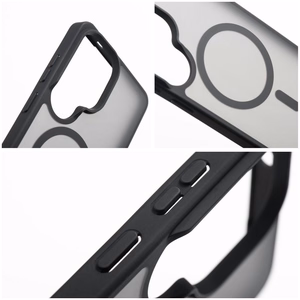Melns Forcell F-Protect Smoke Hybrid Premium Lite vāciņš modeļiem Samsung A06 / A07 / A08, saderīgs ar MagSafe
