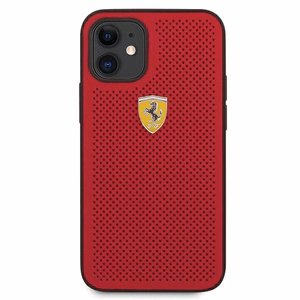 Ferrari FESPEHCP12SRE iPhone 12 mini 5.4" красный/красный жёсткий чехол On Track Perforated