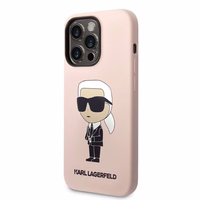 Karl Lagerfeld Silikona Ikoniskais viedtālruņa apvalks iPhone 14 Pro Max - rozā