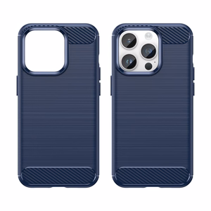 Karboniskais apvalks iPhone 14 Pro Max - gelas aizmugurējais pārklājums, zilas krāsas