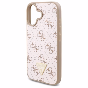 Guess Jaunais 4G Trīsstūris viedtālruņa apvalks iPhone 16 Plus - balts