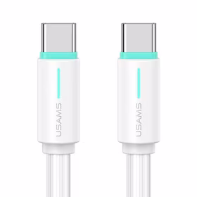 USAMS Kabelis USB-C/USB-C 1m SJ734 60W balts YU Series SJ734USB02 (US-SJ734)