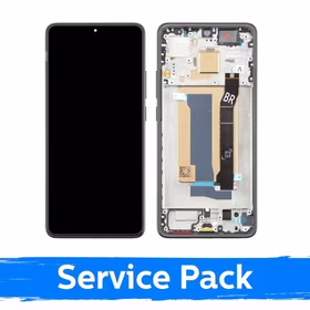 LCD displejs saderīgs ar Xiaomi Poco X7 Pro 5G ar rāmi / melns / (Service Pack)