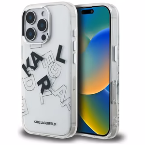 Karl Lagerfeld IML Sketched Graphic Case for iPhone 16 Pro - Clear