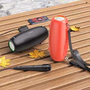 Borofone Pārnēsājamais Bluetooth skaļrunis BP13 Dazzling ar mikrofonu sarkans