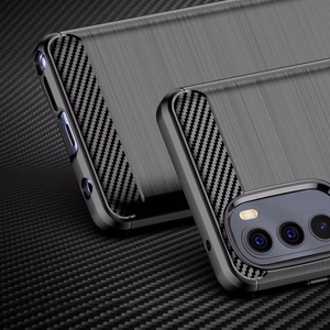 Carbon Case гибкий чехол для Motorola Moto G Stylus 2022 чёрный