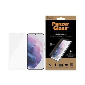 PanzerGlass E2E Microfracture antibakteriālais stikls Samsung Galaxy S22 - ar melnu rāmi