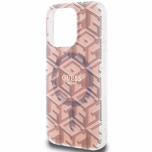 Guess IML GCube Magnētiskais apvalks iPhone 15 Pro - rozā