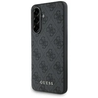 Guess 4G Metal Gold Logo viedtālruņa apvalks Samsung Galaxy A36 - melns