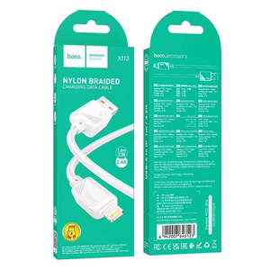 Cable USB A to Lightning Hoco 2,4A 1 m X113 white