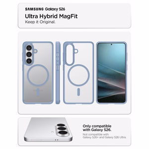 Spigen Ultra Hybrid Mag MagSafe maciņš priekš Samsung Galaxy S26 caurspīdīgs zils
