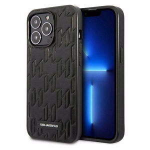Karl Lagerfeld KLHCP13LMNMP1K iPhone 13 Pro / 13 6.1" viedtālruņa apvalks (m) melns / melns Monogrāmas plāksne