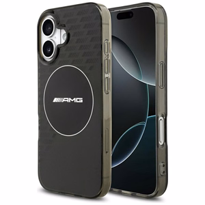 AMG Nauble Layer caurspīdīgs dūmakains MagSafe apvalks iPhone 17 - melns