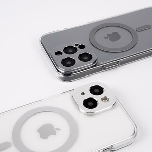 Moshi iGlaze MagSafe vāciņš ierīcei iPhone 15 Pro, caurspīdīgs ar “Luna Silver” krāsas detaļām