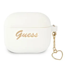 Guess GUA3LSCHSH AirPods 3 apvalks balts silikona Charm Heart kolekcija