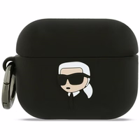 Karl Lagerfeld Silicone Karl Head 3D macins AirPods Pro 3 - melns