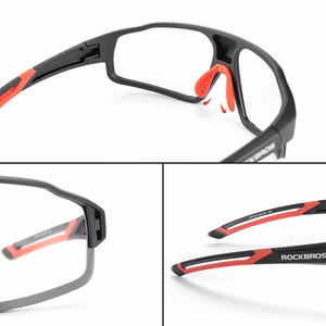 Rockbros SP216BK fotohromās UV400 riteņbraukšanas brilles - melnas un sarkanas