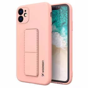 Wozinsky Kickstand Case iPhone 11 Pro silikona viedtālruņa apvalks ar statīvu rozā