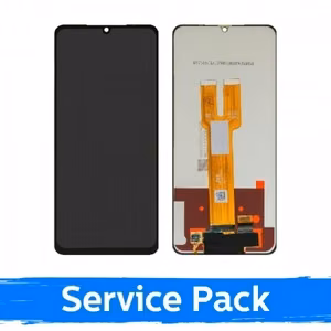LCD ekrāns Samsung A066 A06 5G / M066 M06 5G melns (Service Pack / Aftermarket)(NF versija)