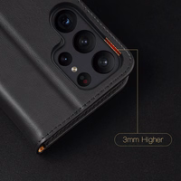 Dux Ducis Hivo viedtālruņa apvalks Samsung Galaxy S23+ atverams apvalks ar maku un RFID aizsardzību melns