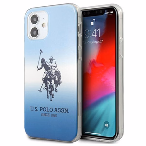 US Polo Assn. Gradient Pattern Collection vāciņš ierīcei iPhone 12 mini, zils
