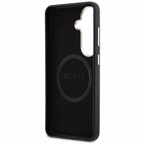 Guess maciņš Rhinestone Round Logo MagSafe priekš Samsung Galaxy S26 melns