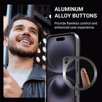 Crong Clear MAG Pro - iPhone 16 MagSafe maciņš (melns)