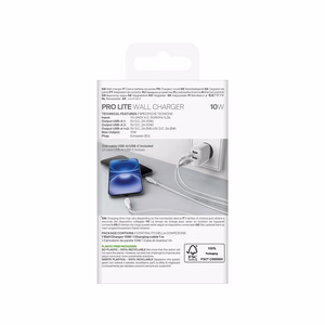 Puro PROLITE 10W 2x USB-A sienas lādētājs + USB-A - USB-C kabelis 1.2m - balts