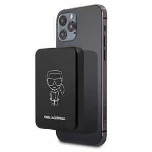 Karl Lagerfeld 3000mAh Indukcijas Portatīvais lādētājs ar MagSafe - Melns