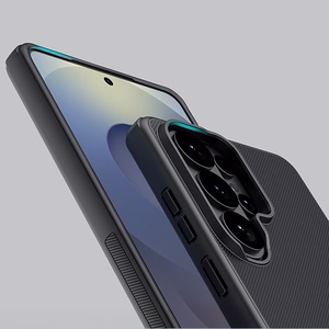 Nillkin Super Frosted Shield Pro Magnetic Maciņš saderīgs ar MagSafe for Samsung Galaxy S26 Ultra - melns